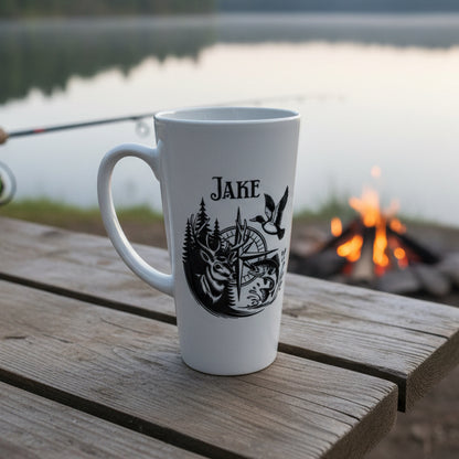 Deer/ Fish Latte Ceramic Mug 17oz inc Box