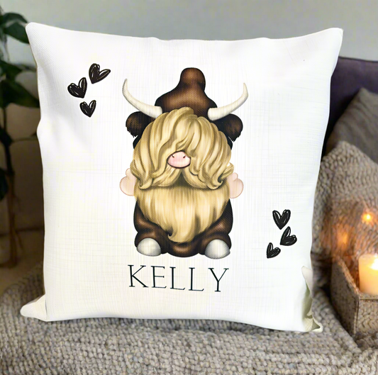 Highland Cow Heart Gonk Design