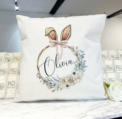 Bunny Ears Wreath Cushion 45x45cm