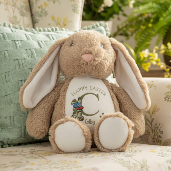 Initial Camo Bunny /Teddy - Happy Easter