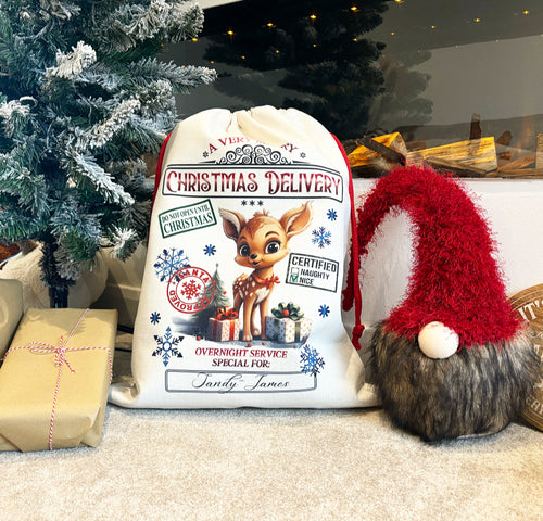 SANTA SACK REINDEER