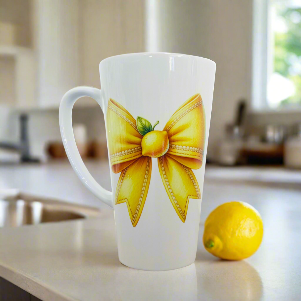 Lemon bow 17oz Latte Mug (multiple choices)