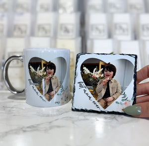 Love Heart Mum Mug & Coaster Bundle