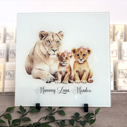 Lioness and her Cubs 30cm Chopping Board