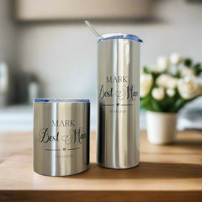 Bestman/ Groomsman Stein & Tumbler Bundle