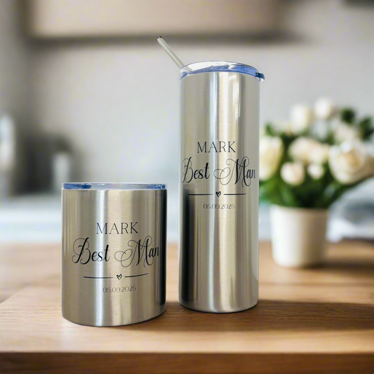 Bestman/ Groomsman Stein & Tumbler Bundle