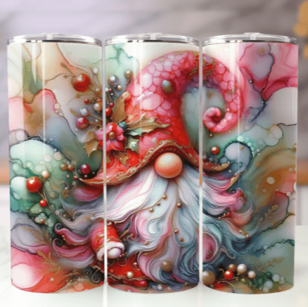 Red and Green Skinny Tumbler 600ml