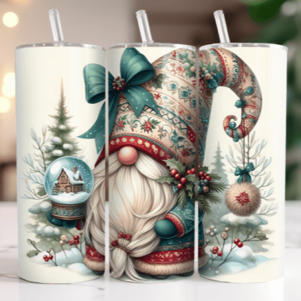 Green Nordic Gonk Skinny Tumbler 600ml