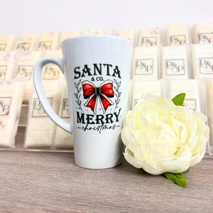 New Latte Ceramic Mug 17oz inc Box Santa& Co