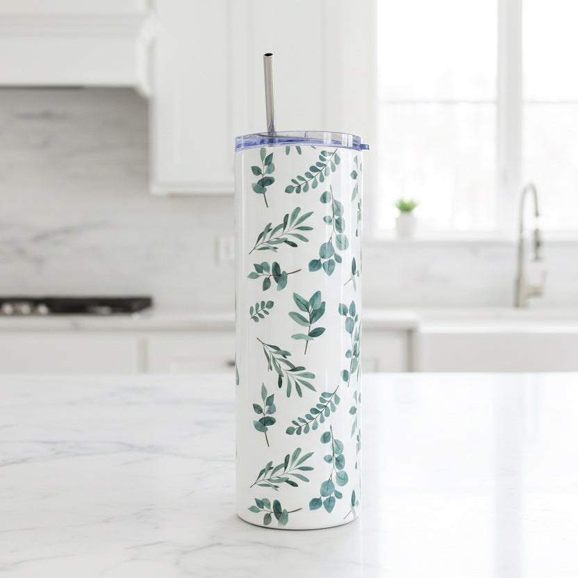 Sage Green Eucalyptus Named Tumbler