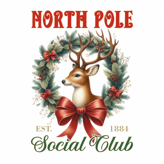 North Pole Social Club (Splash Back/ Chopping Board &filled Cushion)