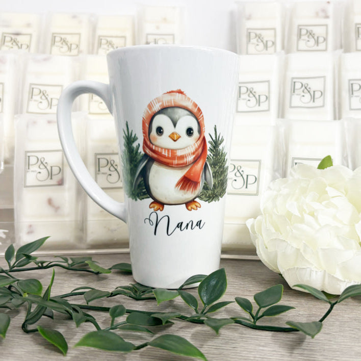 New Latte Ceramic Mug 17oz Penguin inc Box