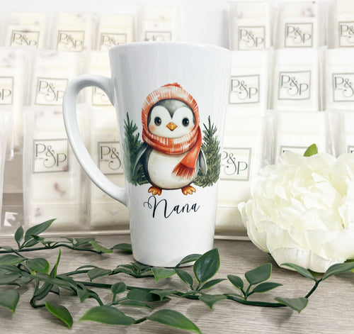 New Latte Ceramic Mug 17oz Penguin inc Box