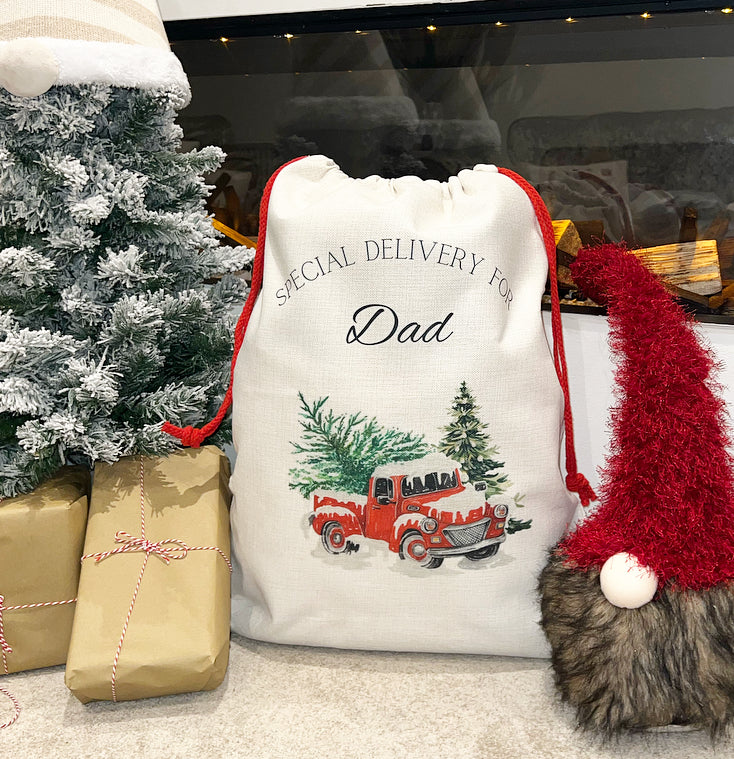 SANTA SACK RED TRUCK