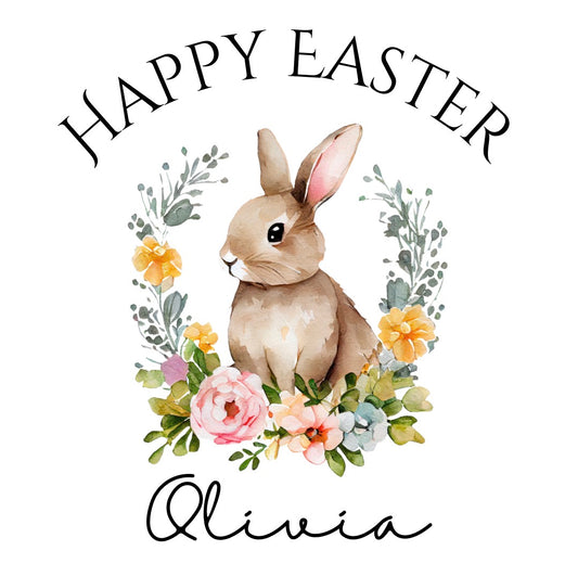 Tester Teddy and Tote Bag - rabbit in wreath