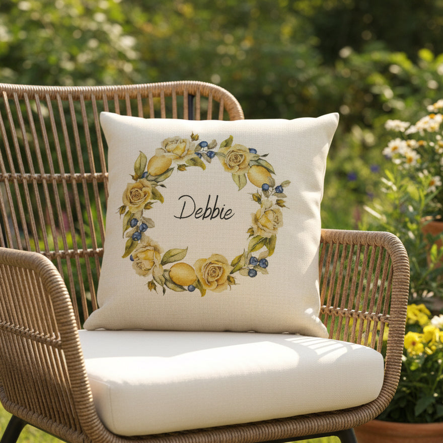 Name Lemon Wreath Design (Various Products)