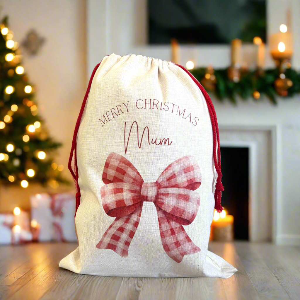 Red Tartan Santa Sack