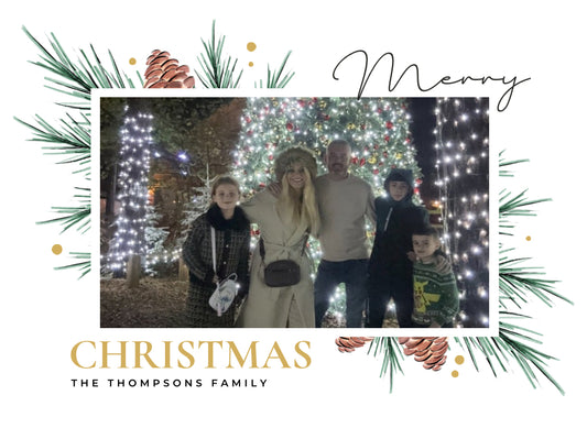 Merry Christmas Pine cones Chopping board Design (one photo)