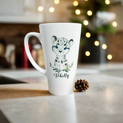 New Latte Ceramic Mug 17oz Snow Leapard Inc Box