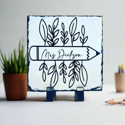 Small 14cm Teacher Desk Slate