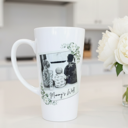 New Latte Ceramic Photo Mug 17oz inc Box