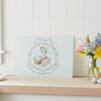 Vintage Spring Duck Chopping Board A3