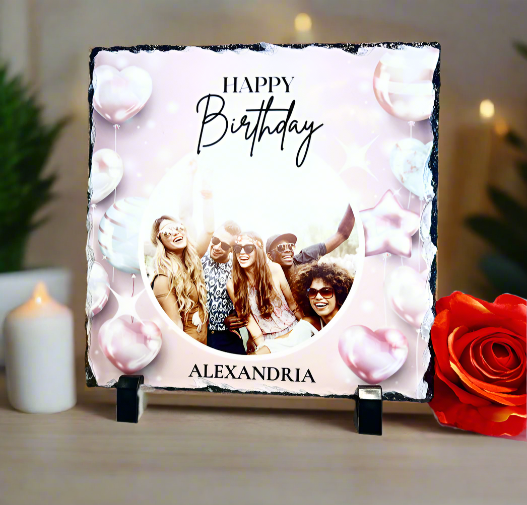 Happy Birthday Pink Balloons Design