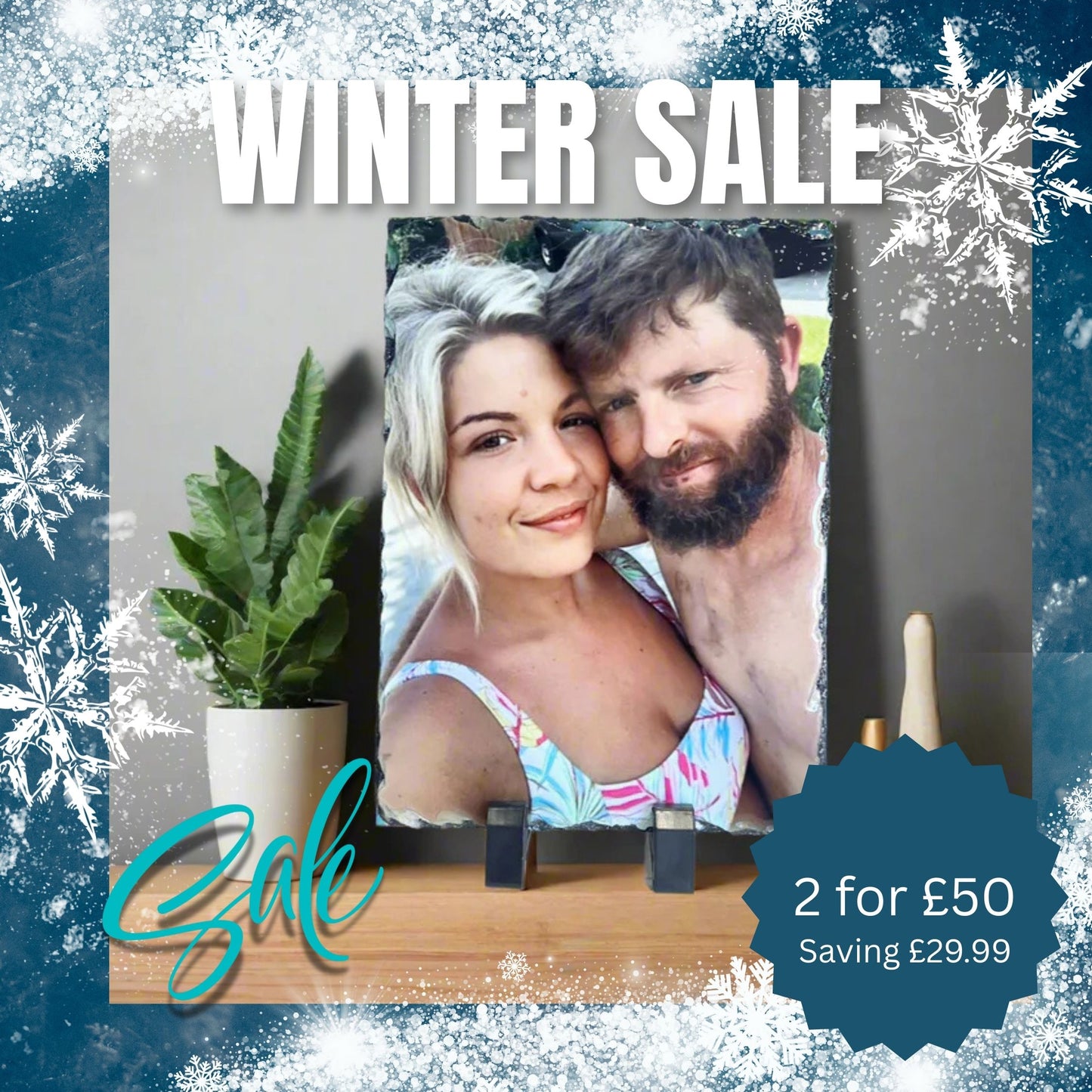 Gloss Rectangle Photo Slate Portrait or Landscape (20cm x15)