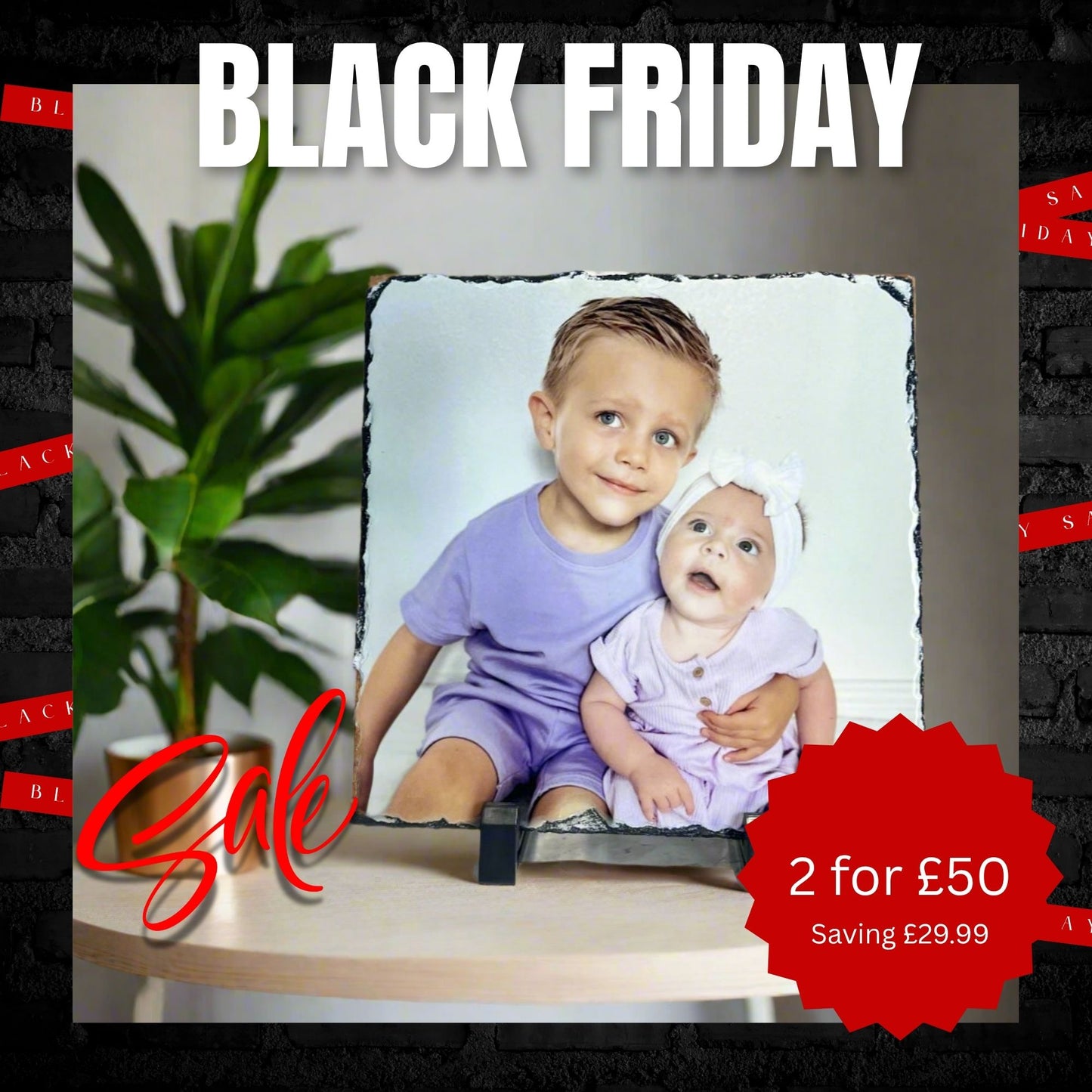 Gloss Photo Slate 19cm (Photo Only)