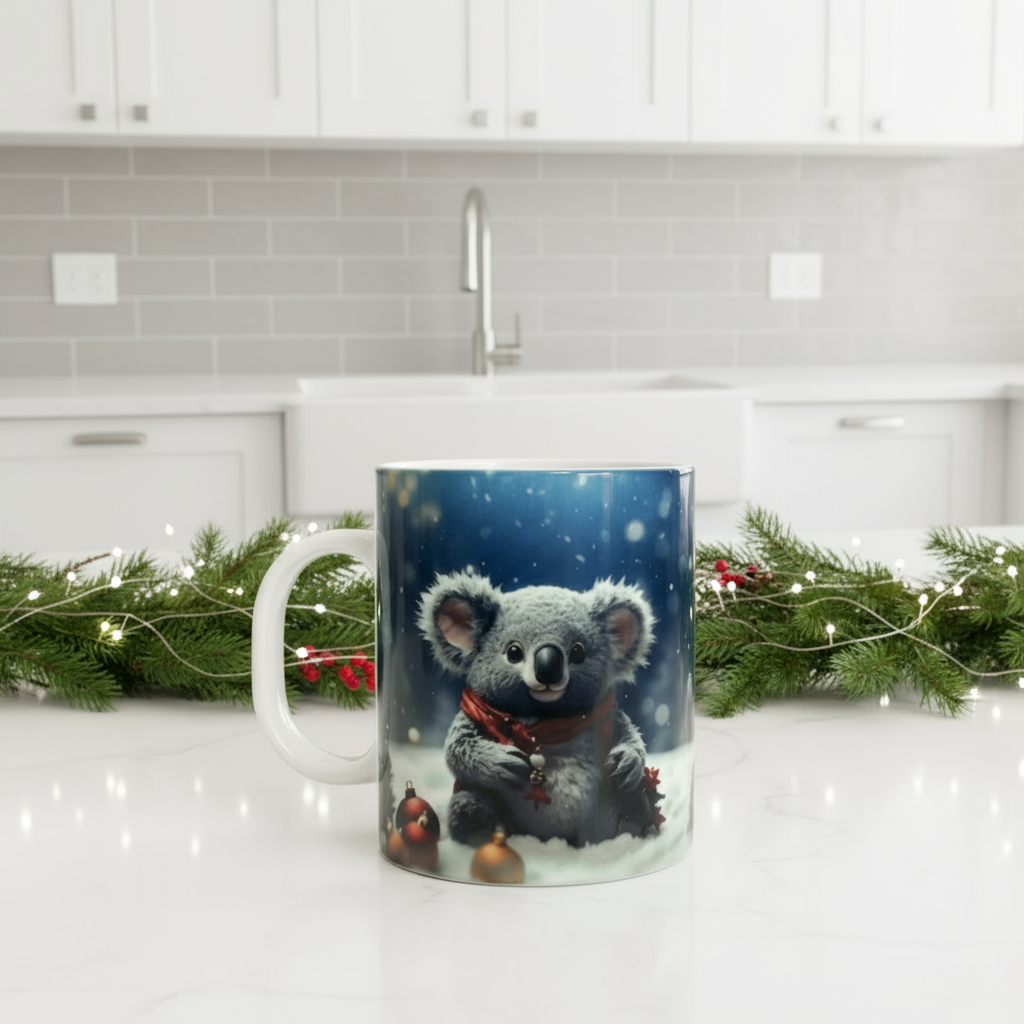 Plastic/ Polymere Mug Christmas Koala Designs