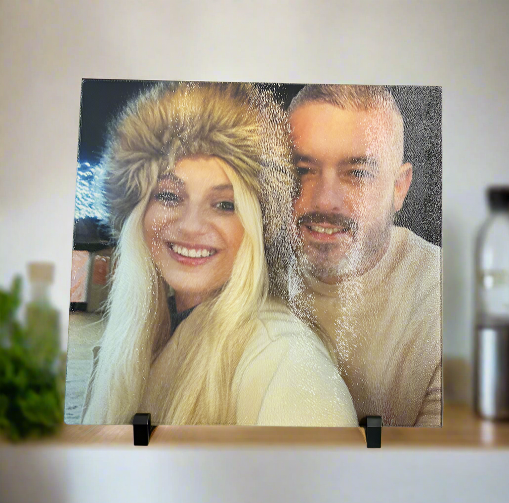 Square Photo Textured Chopping Board Only, Large 30cm