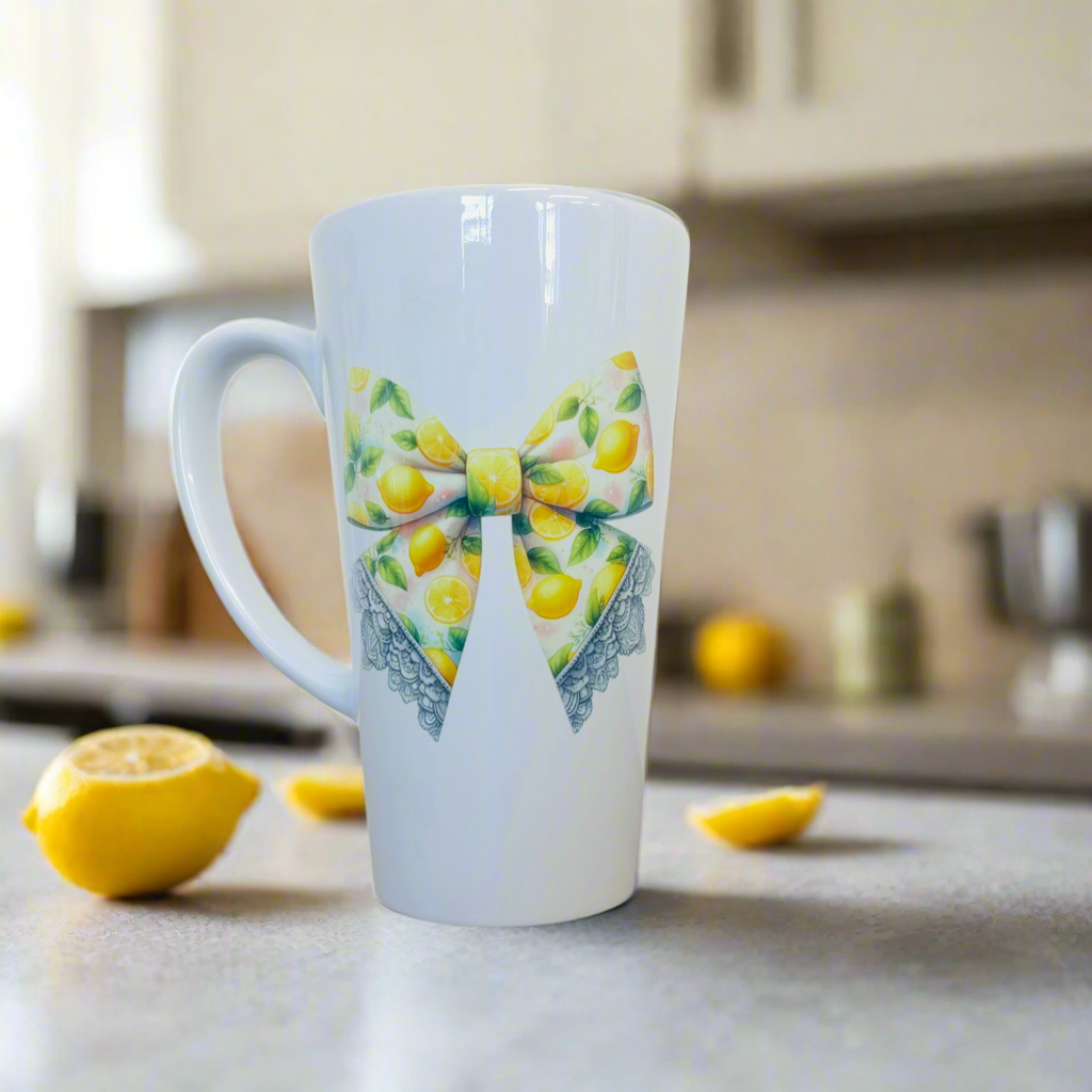 Lemon bow 17oz Latte Mug (multiple choices)