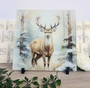 Stag Woodland Snow 30cm Chopping/ Serving Board