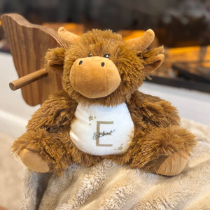 Highland Cow Bear with Initial & Name