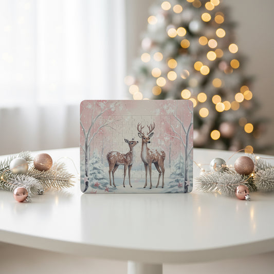 Pink Deer Frame Jigsaw