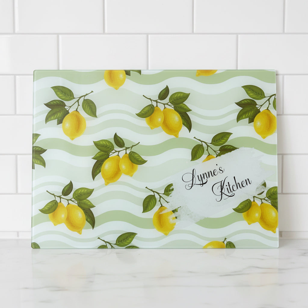 Lemons Green A3 Chopping Board