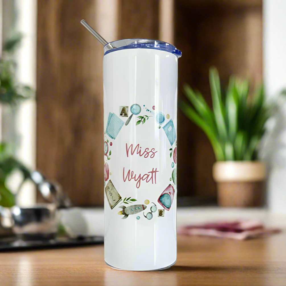 Teacher Wreath Tumbler