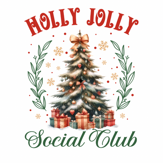 Holly Jolly Club (Splash Back/ Chopping Board &filled Cushion)