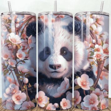 Floral Panda Tumbler