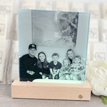 Glass Photo Pannel with LED light Base 17x15cm