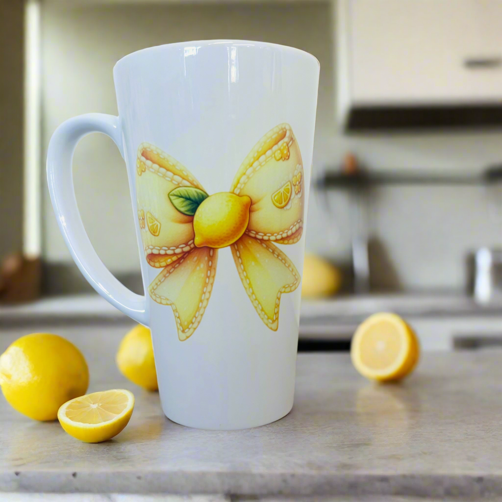 Lemon bow 17oz Latte Mug (multiple choices)