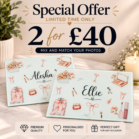 2 for £40 A4 Glass Makeup Boards