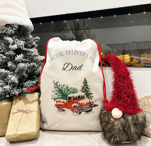 SANTA SACK RED TRUCK