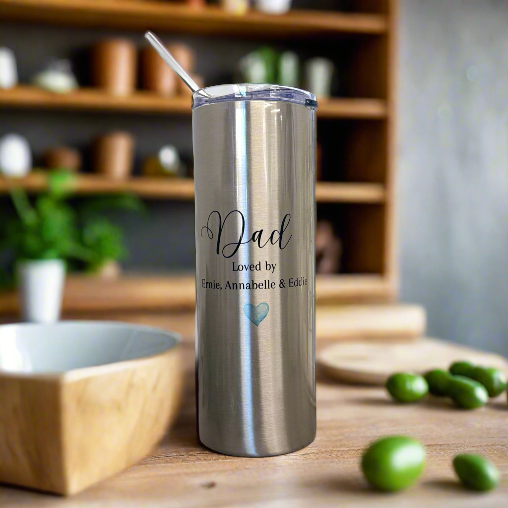 “Loved by” Silver Stainless Steal Tumbler