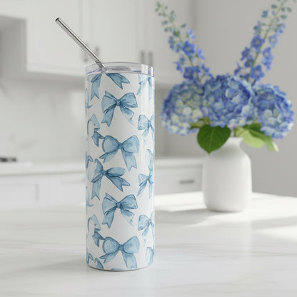 Blue Bow Named Tumbler