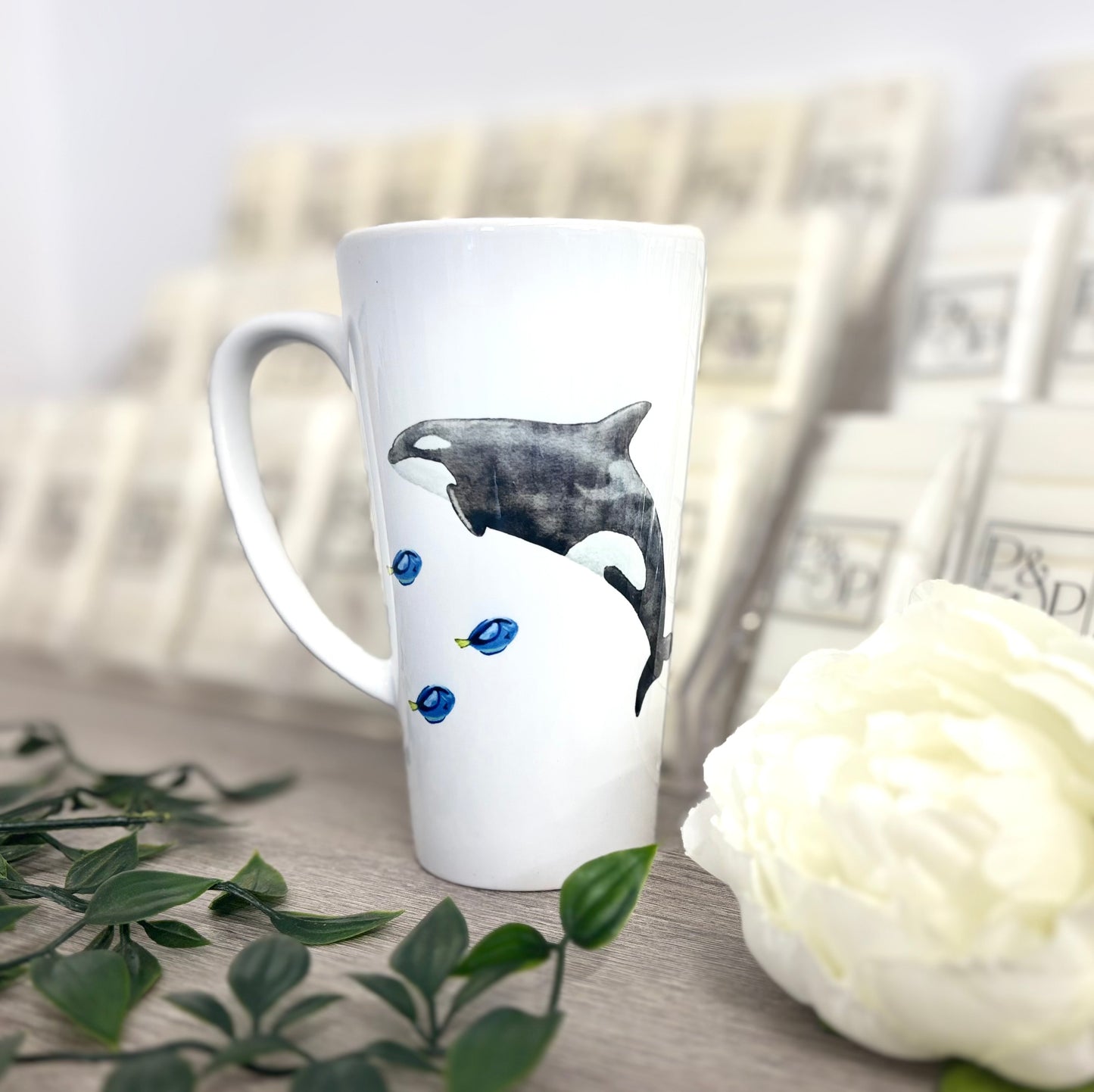 New Latte Ceramic Mug 17oz inc Box