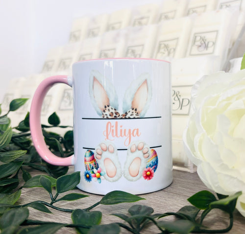 Easter Fluffy Bunny Split Name Design