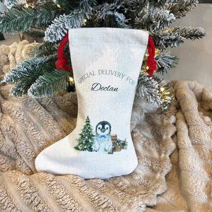 Santa Sack Penguin with Bow tie