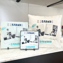 Bundle: Cushion, Chopping Board and 19cm Photo Slate