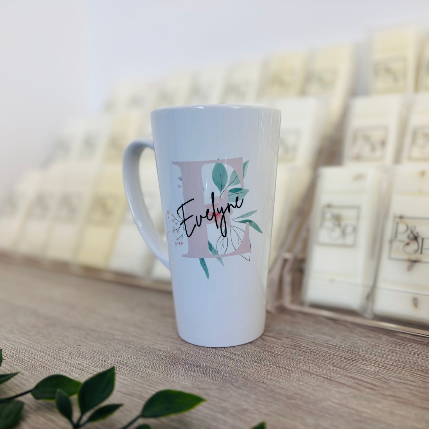 Latte Mug Name: “Evelyne”